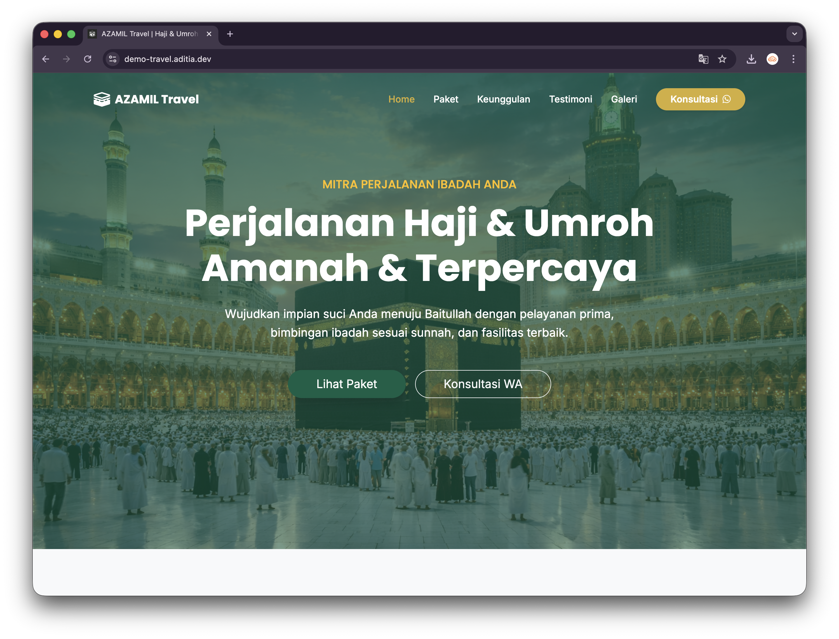 Web Travel Haji & Umroh